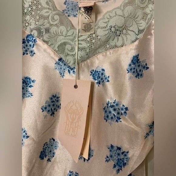 NWT WE ARE HAH (HOT AS HELL) Let It Slip Ditsy Floral French Blue. Size Small - Picture 10 of 10